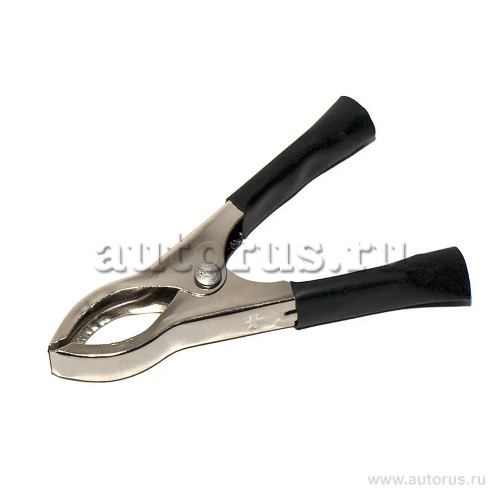 Клемма-зажим крокодил L75 мм минус, черная (уп. 10 шт.) DOLLEX 10KR-75B