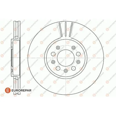Диск тормозной AUDI A3/VOLKSWAGEN G4/SKODA FABIA передний EUROREPAR 1618882980