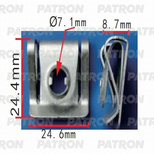 Скоба металлическая Audi, BMW, Seat, Skoda, Volkswagen применяемость: PATRON P37-0324