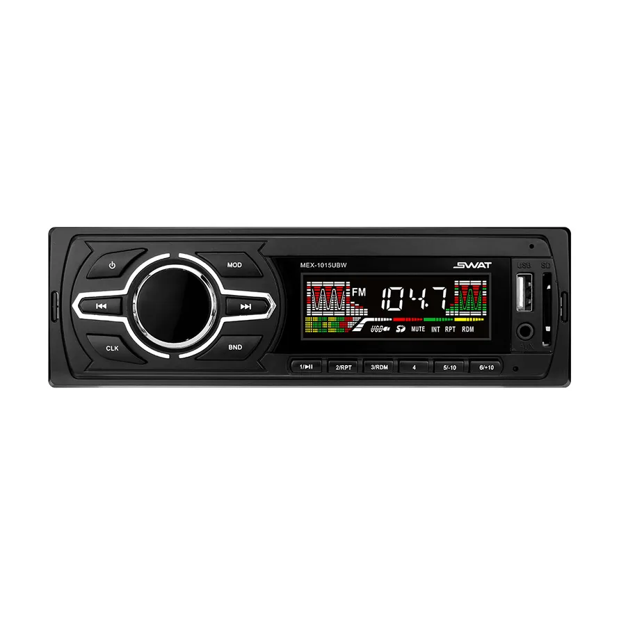 Автомагнитола SWAT MEX-1015UBW /1 din,4х50 вт,MP3,USB,SD бел.кнопки/, , Max 50 Вт SWAT SWAT MEX-1015UBW