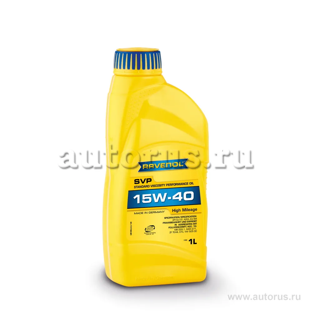 Моторное масло RAVENOL SVP Stand.Viscos.Perform.Oil SAE 15W-40 (1л) new 1117100-001 (4014835802889)