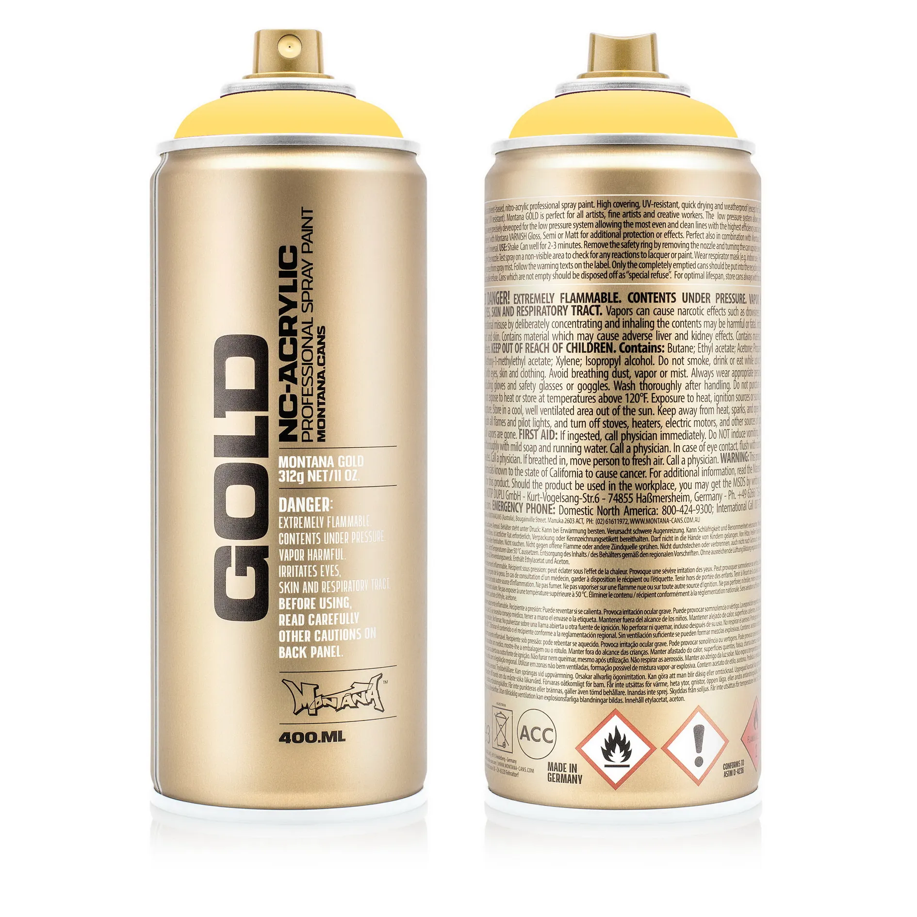 Краска GOLD желтый пудинг MONTANA CANS G1200