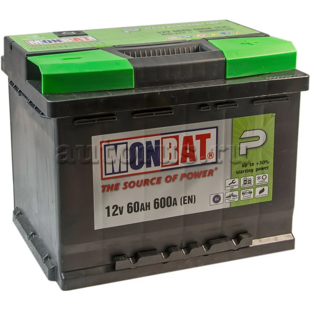 Аккумулятор MONBAT P 60 А/ч обратная R+ 242x175x190 EN600 А