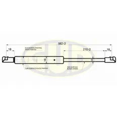 АМОРТИЗАТОР БАГАЖНИКА PGT 206 SW 07/02- 535N L=581,5/210MM G.U.D GGS020431