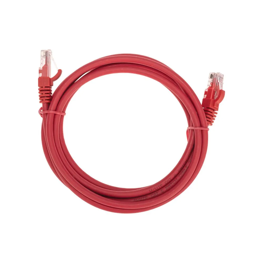 Патч-корд U/UTP CAT 6, RJ45-RJ45, 26AWG, LSZH, красный, 2м REXANT 02-0293-2