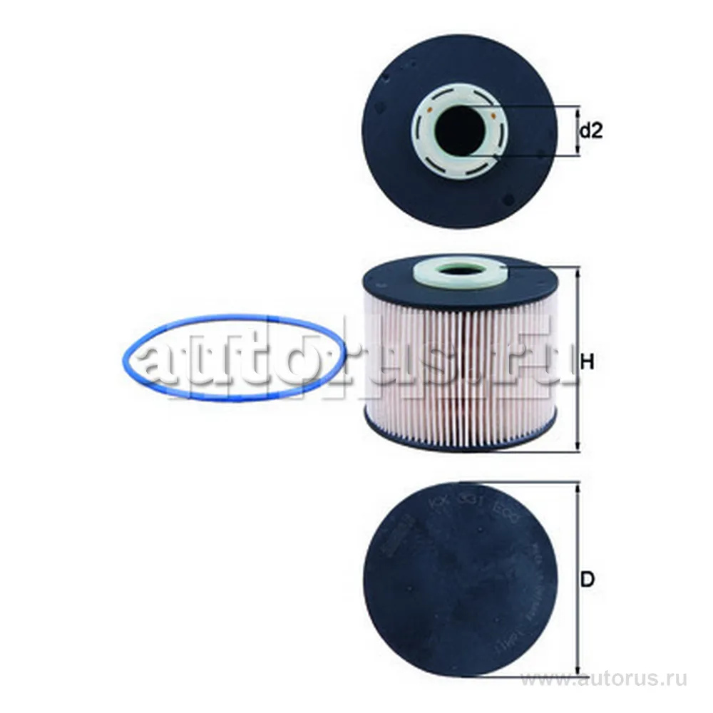 Фильтр топливный PSA+FORD mot.2,0TDCI/2,0HDI KNECHT/MAHLE KX 331D