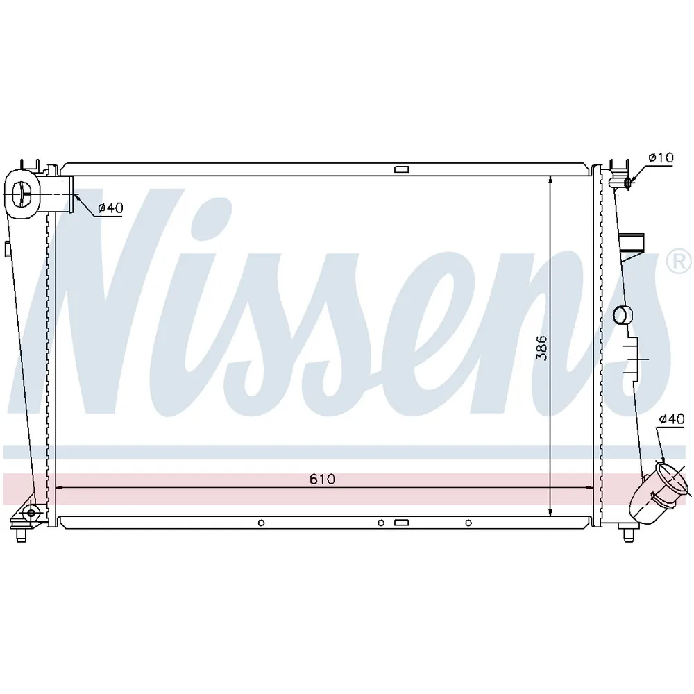 Радиатор системы охлаждения с МКПП NISSENS 61303