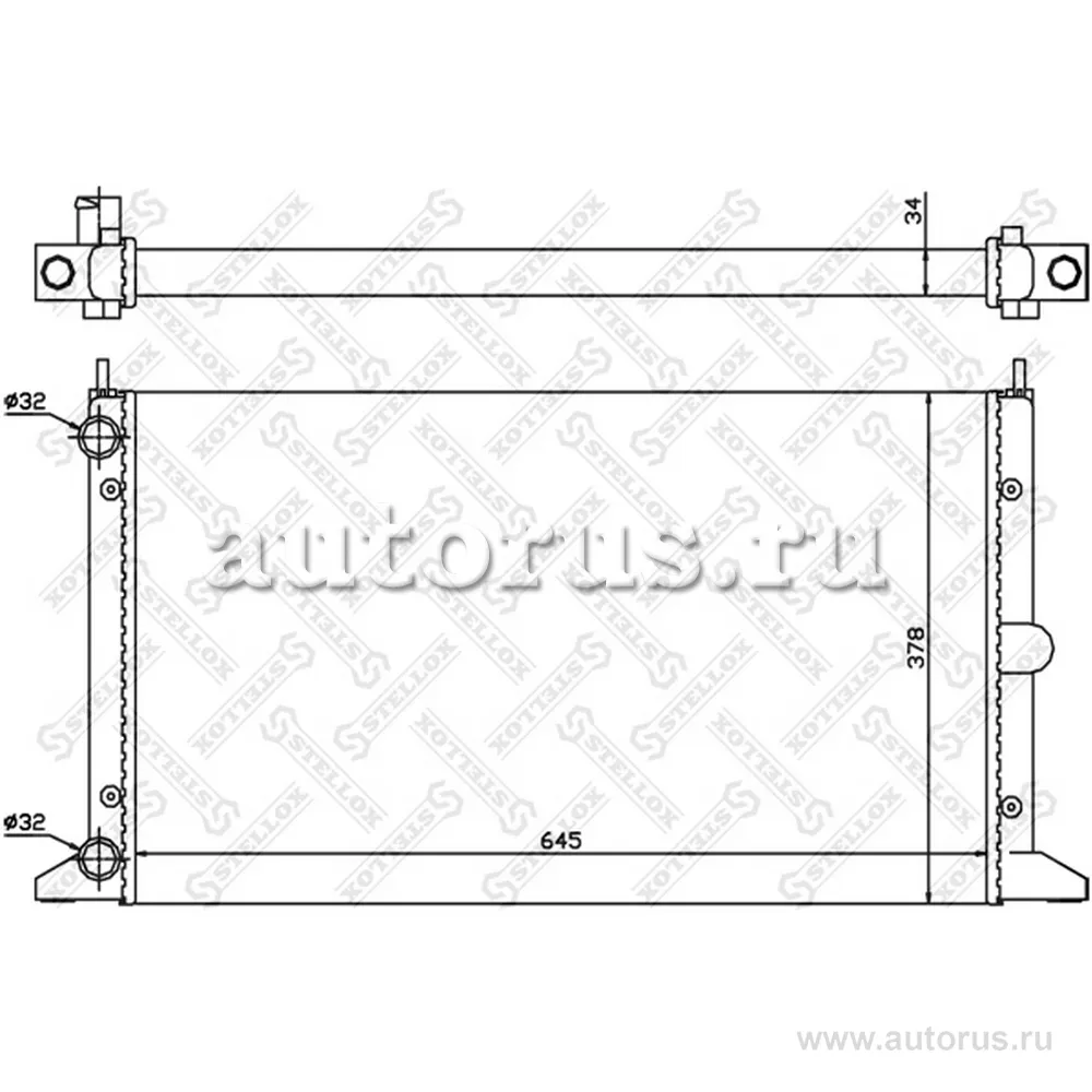 Радиатор системы охлаждения Ford Galaxy 2.0i 95> STELLOX 10-25243-SX