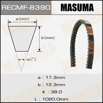 Ремень клиновый рк8390 17x1020 мм MASUMA 8390
