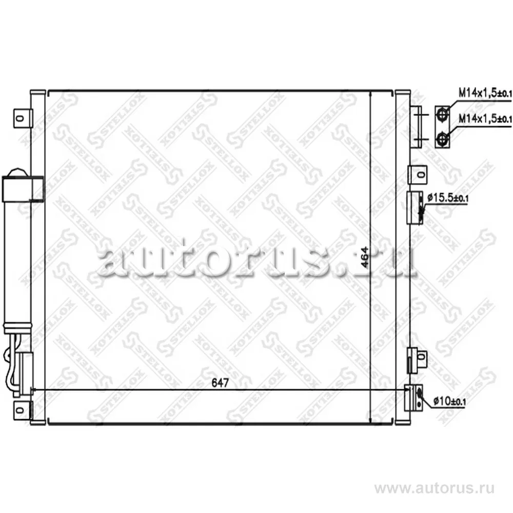 Радиатор кондиционера Chrysler 300C, Dodge Charger/Magnum all 04> STELLOX 10-45414-SX