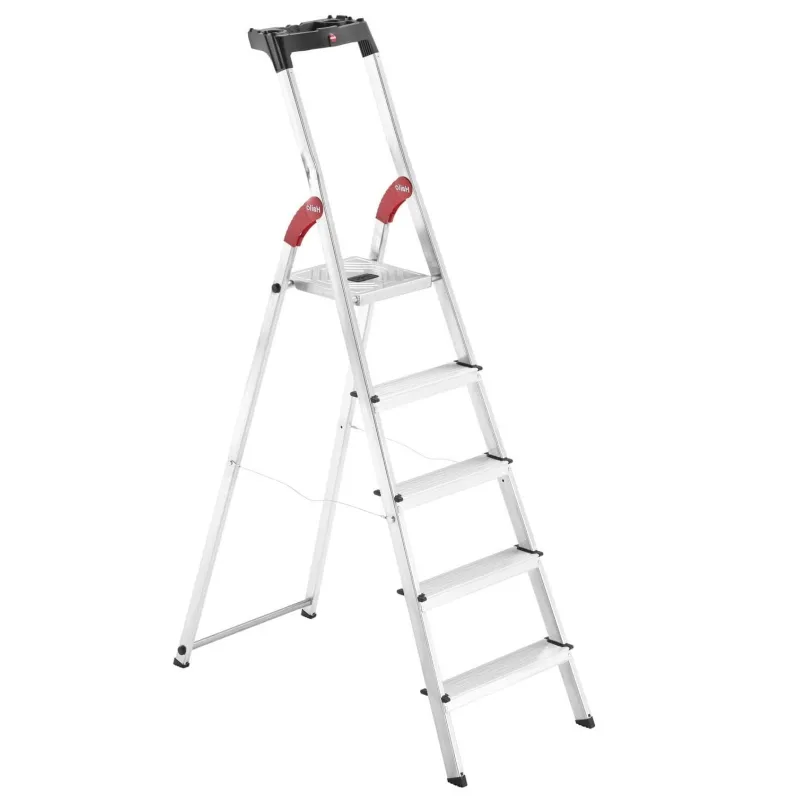 Стремянка HAILO L60 5 ступенек Н280см с лотком, алюм (8160-507) 98109