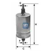 Фильтр топливный OPEL ASTRA VECTRA,CITROEN XANTIA,PEUGEOT 306 1.4-2.0 88 UFI 3151000