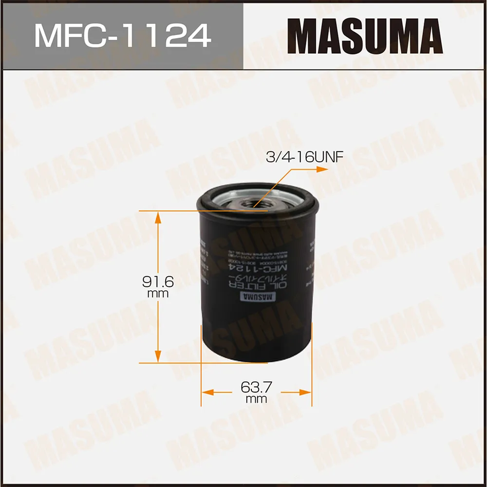 Фильтр масляный TOYOTA ALLEX MASUMA MFC-1124