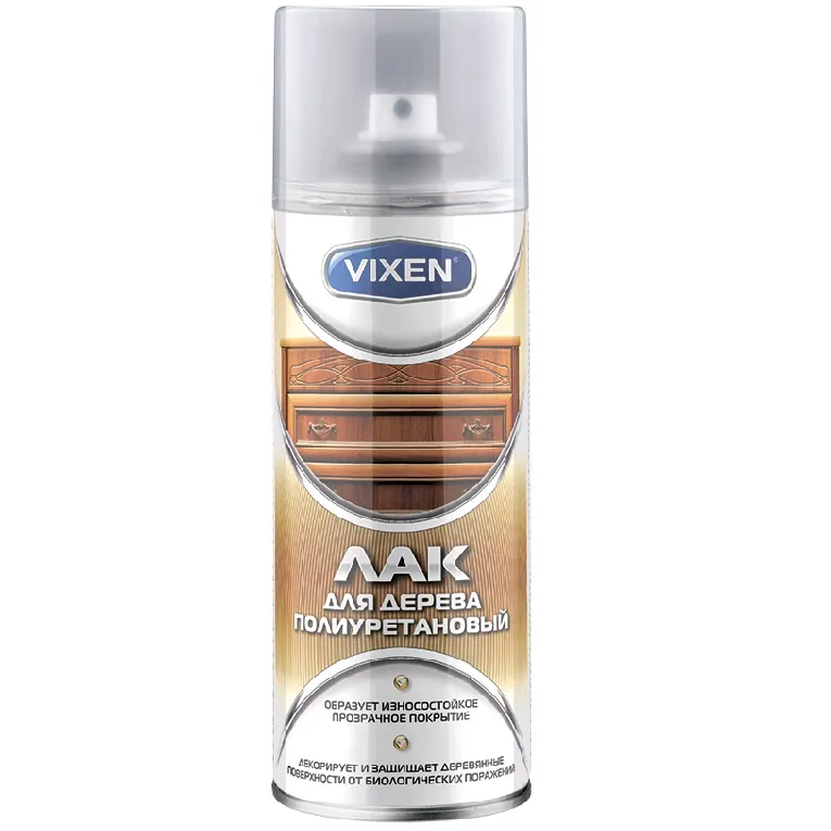 Лак для дерева полиуретановый,аэр VIXEN ac24005