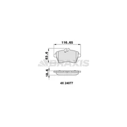Колодки тормозные передние MERCEDES A-Class (W164) AA0039