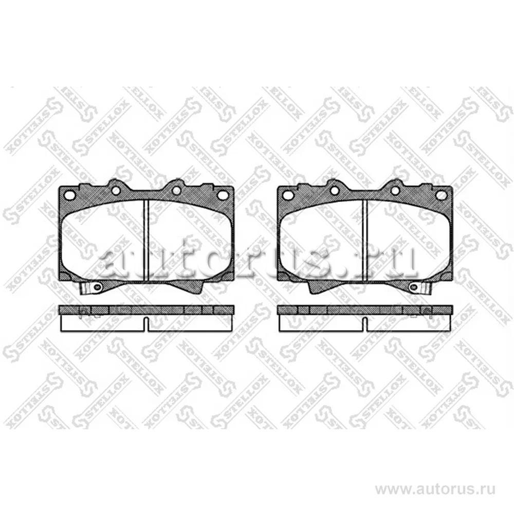 Колодки дисковые п. Toyota Land Cruiser 100 4.7i 32V/4.2TD STELLOX 718 004-SX