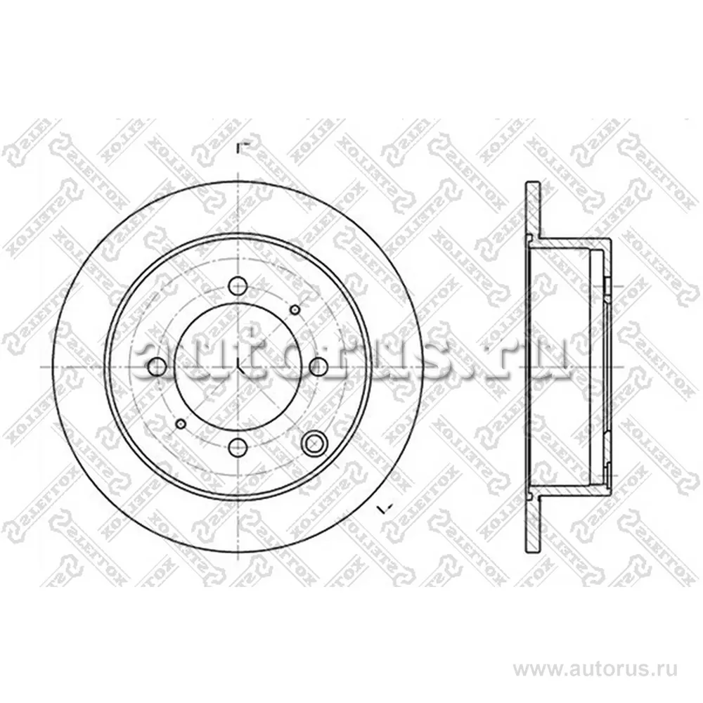 Диск тормозной задний MITSUBISHI GALANT 2.0-2.5D 91> STELLOX 60203024_SX