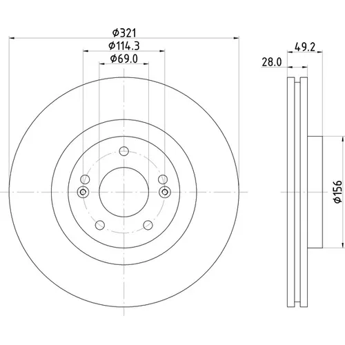 Диск тормозной передний NISSHINBO ND6052K