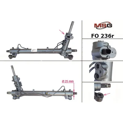 Рейка с Г/У восстановленная FORD FOCUS C-MAX 03-07,FOCUS II (DA_) 04-,FOCUS II 06- TRW FORD Focus 2 MSG FO 236R