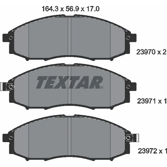 Комплект колодок дисковых TEXTAR 2397001