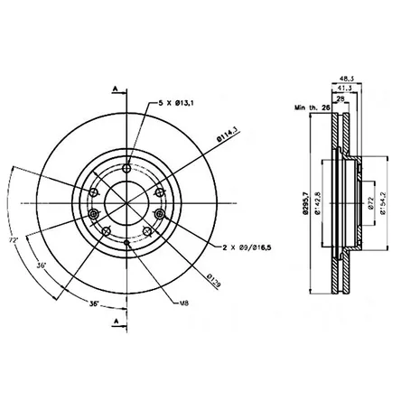 Диск тормозной передний (296X28MM)/ MAZDA CX-7 07 NK 203275