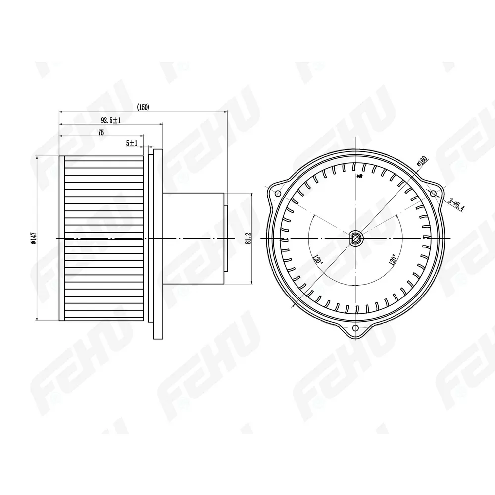 Электровентилятор отопителя Hyundai Sonata (98-)/Santa Fe (00-) FEHU FFH1118