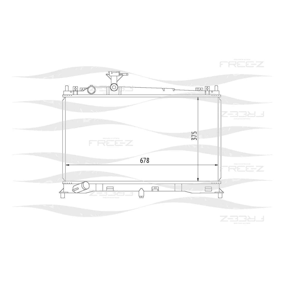 Радиатор охлаждения MAZDA 6 02-> FREE-Z KK0283