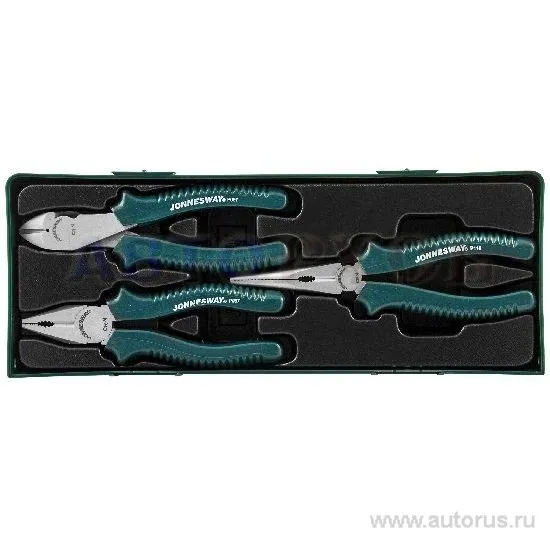 Набор шарнирно-губцевого инструмента 3пр. в ложементе JONNESWAY P0803ST