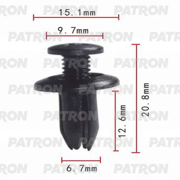 Клипса пластмассовая (комплект 10шт) GM, Infiniti, Lexus, Mazda, Mitsub PATRON P37-0024S