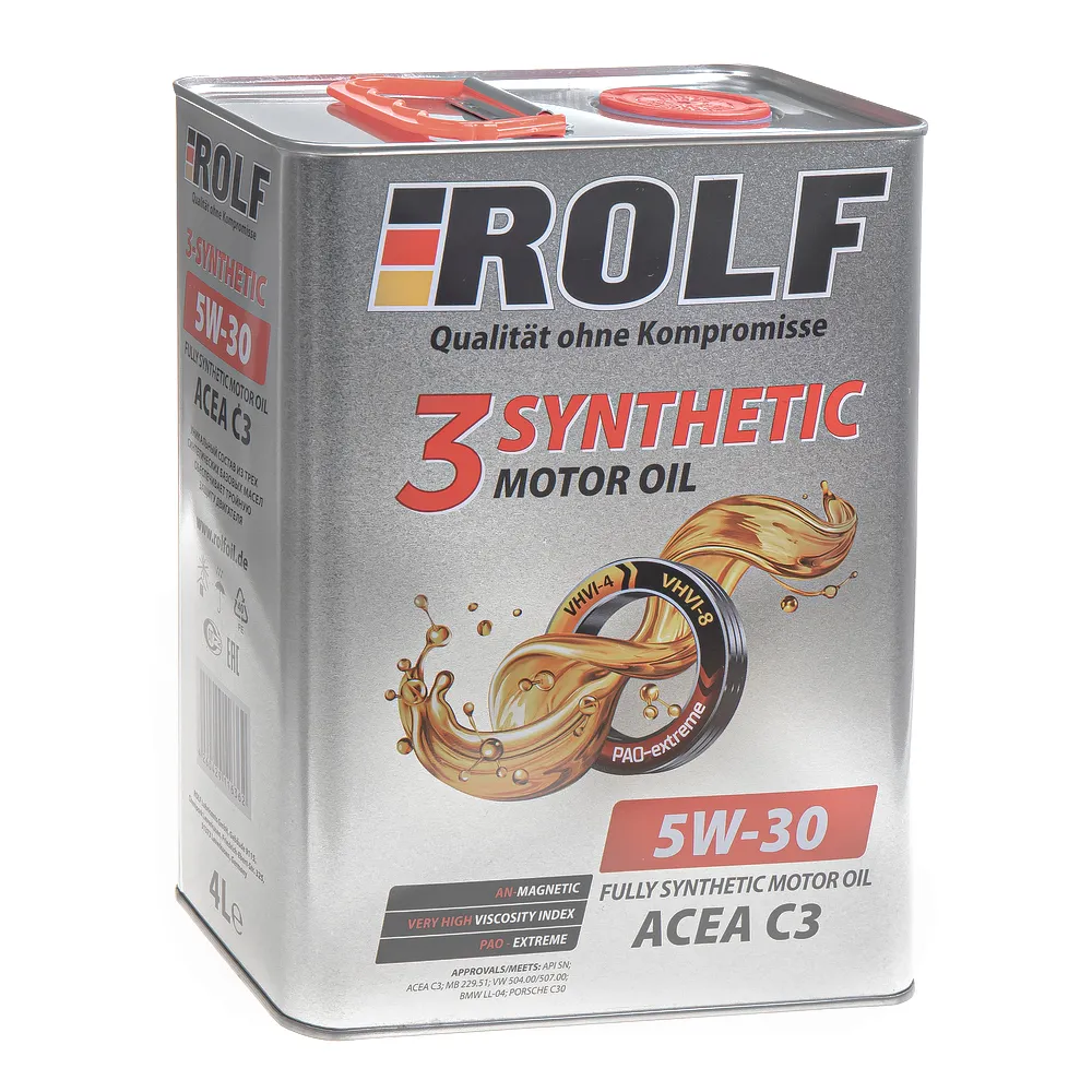 Масло моторное ROLF 3-SYNTHETIC 5W-30 синтетическое 4 л 322618