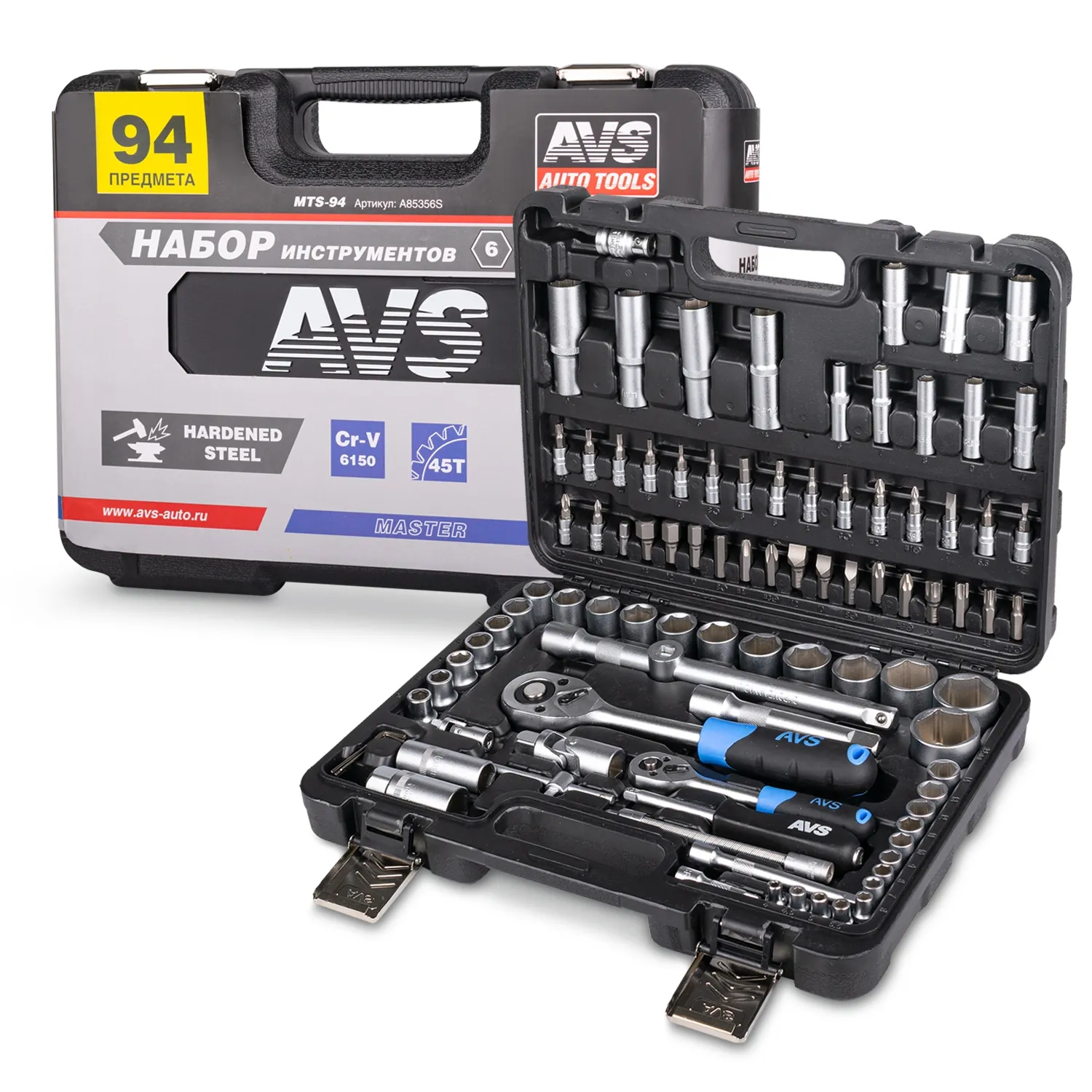 Набор инструментов 94 предмета MASTER AVS MTS-94 AVS A85356S