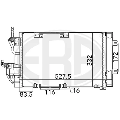 Радиатор кондиционера Opel Astra H/Zafira B 1.3-1.9 CDTI 04- 667015