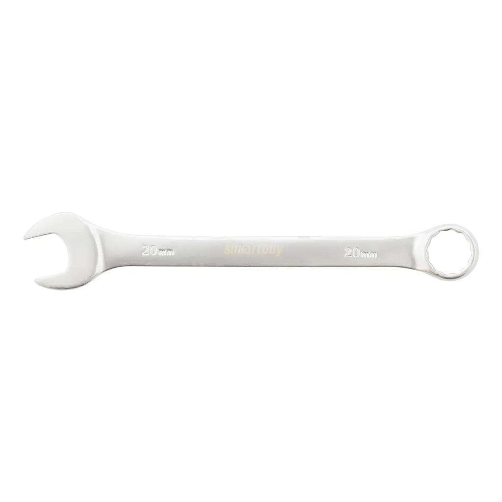 Ключ комбинированный на 20 мм, хромированный, 40X, TOOLS SMARTBUY SBT-OWS-20P1