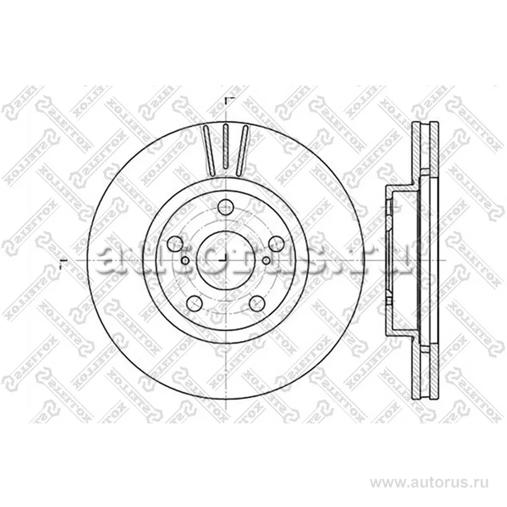 Диск тормозной передний TOYOTA AVENSIS ALL 97-01 STELLOX 60204564V_SX