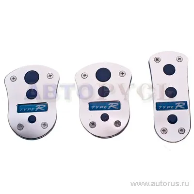 Набор накладок на педали хром-синий Azard 1051B VSK-00062277