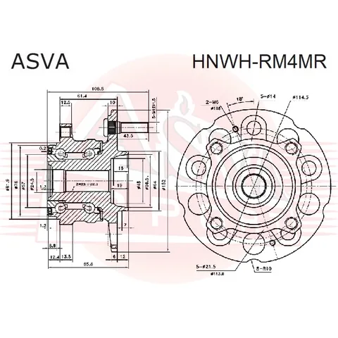 Ступица задняя ASVA HNWH-RM4MR