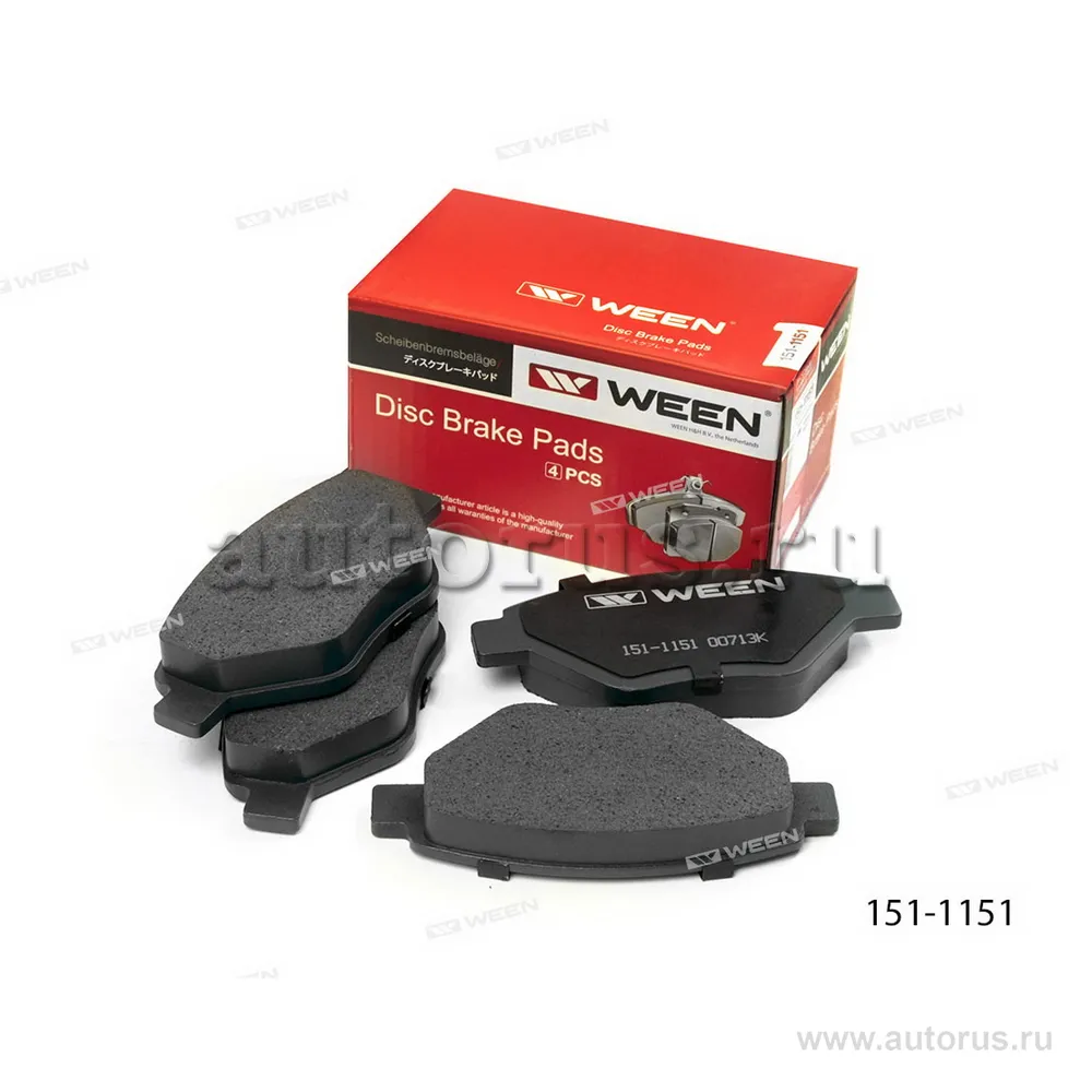 Тормозные колодки дисковые передние RENAULT Megane II (BM0/1, CM0/1), Megane II Saloon WEEN 151-1151