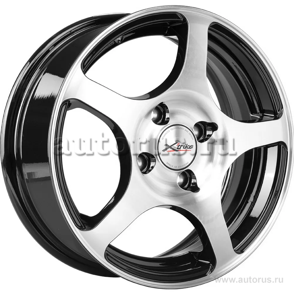 Диск литой R14 5.5J 4x98/58.5 ET35 X-trike X-103 BK/FP 10852