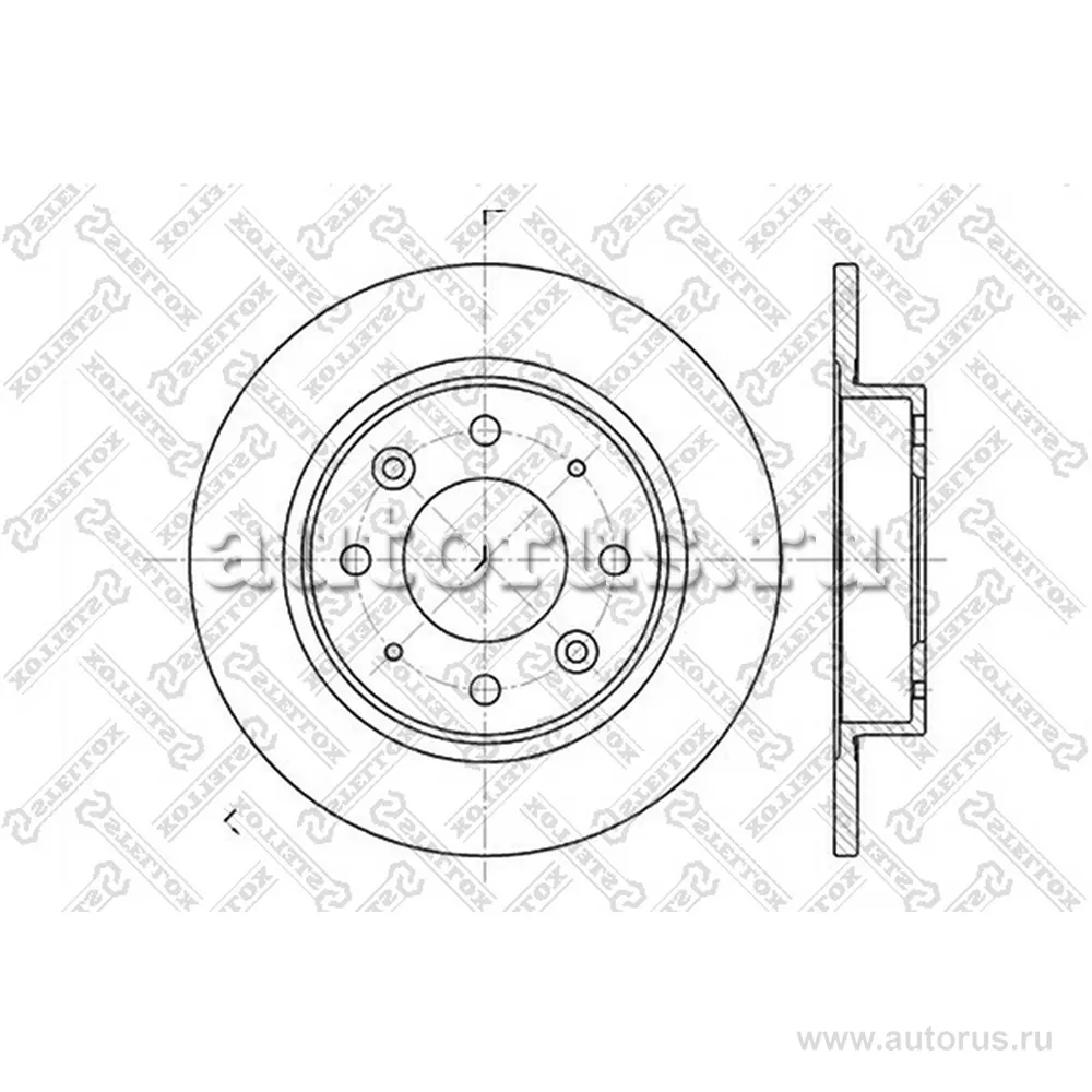 Диск тормозной задний KIA CLARUS 1.8/2.0 96> STELLOX 60203503_SX