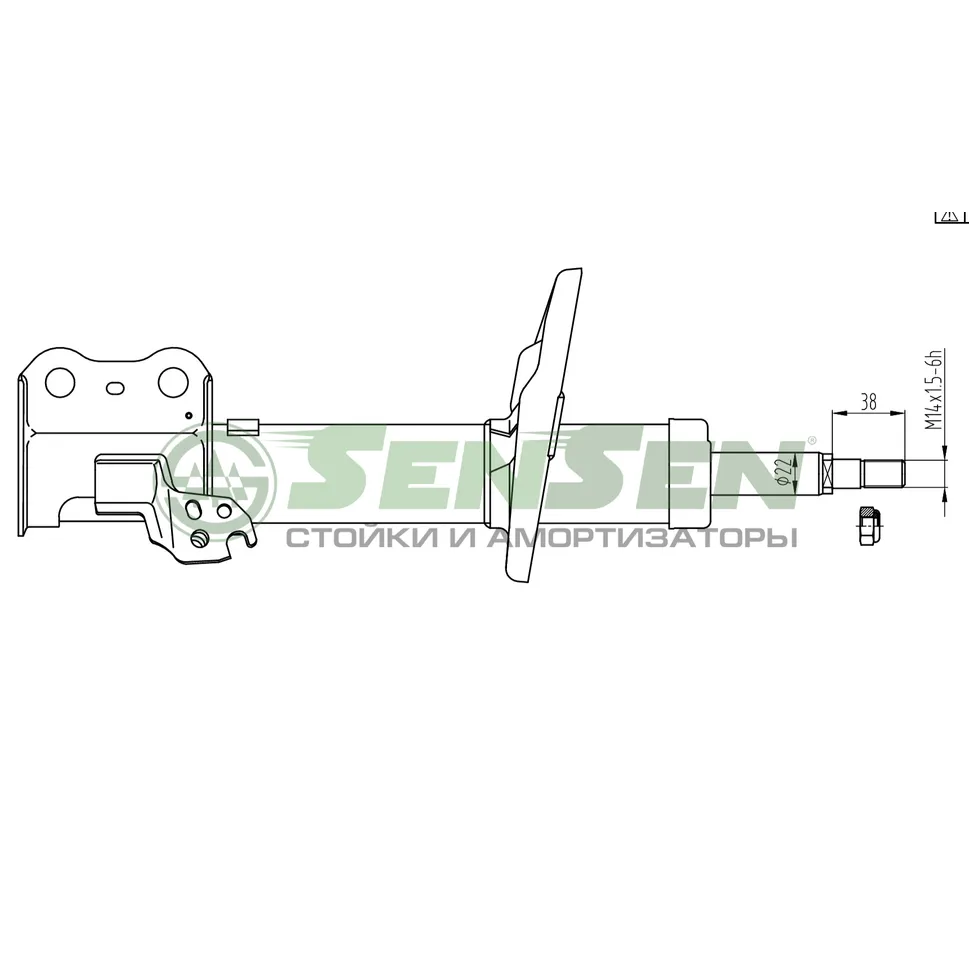 Амортизатор TOYOTA CARINA E (T19) 1,6-2,0TD --01.96 передний R SENSEN 42140005