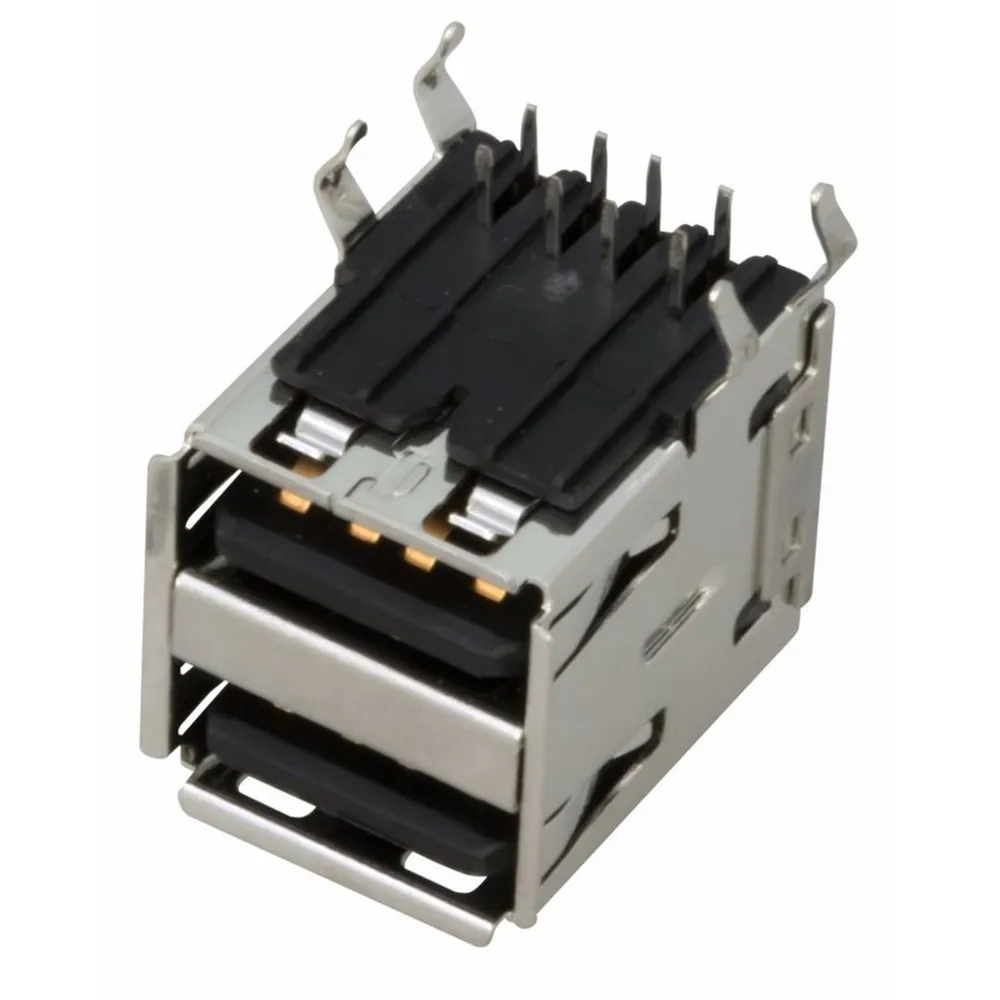 Разъем гнездо на плату 2хUSB-A (металл) REXANT 05-0003