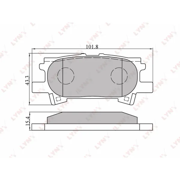 КОЛОДКИ ТОРМОЗНЫЕ ЗАДНИЕ LEXUS RX300330350 03] LYNXauto BD-7534