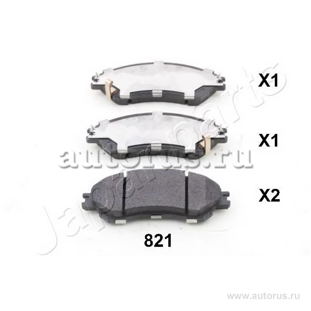 Колодки тормозные дисковые JAPANPARTS PA821AF
