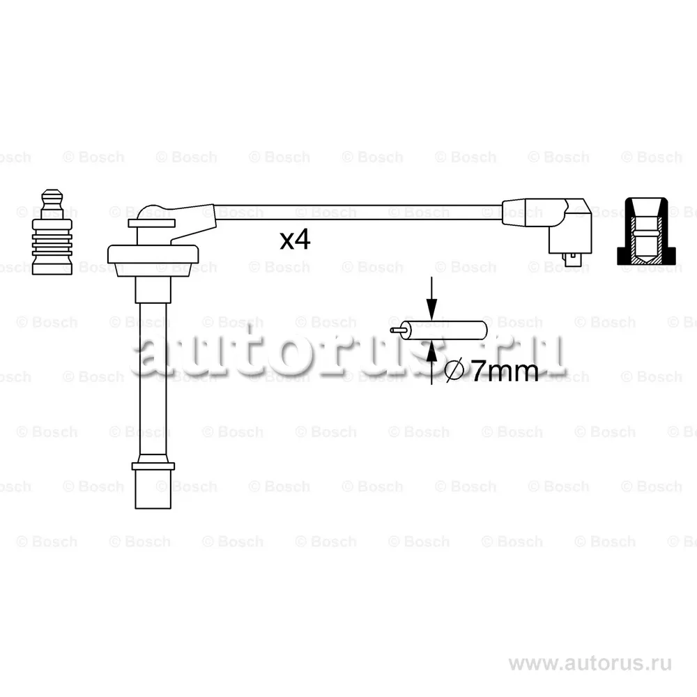 Провода высоковольтные, комплект BOSCH 0986357278