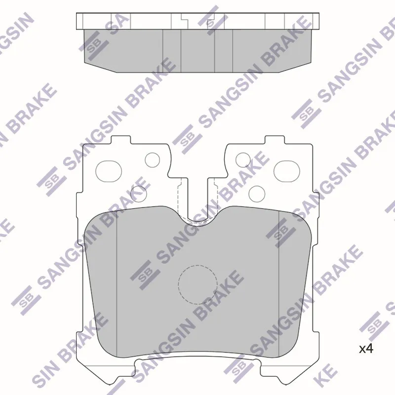 Колодки тормозные задние SANGSIN BRAKE SP2301