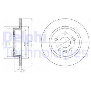 Диск тормозной задний DELPHI BG4199