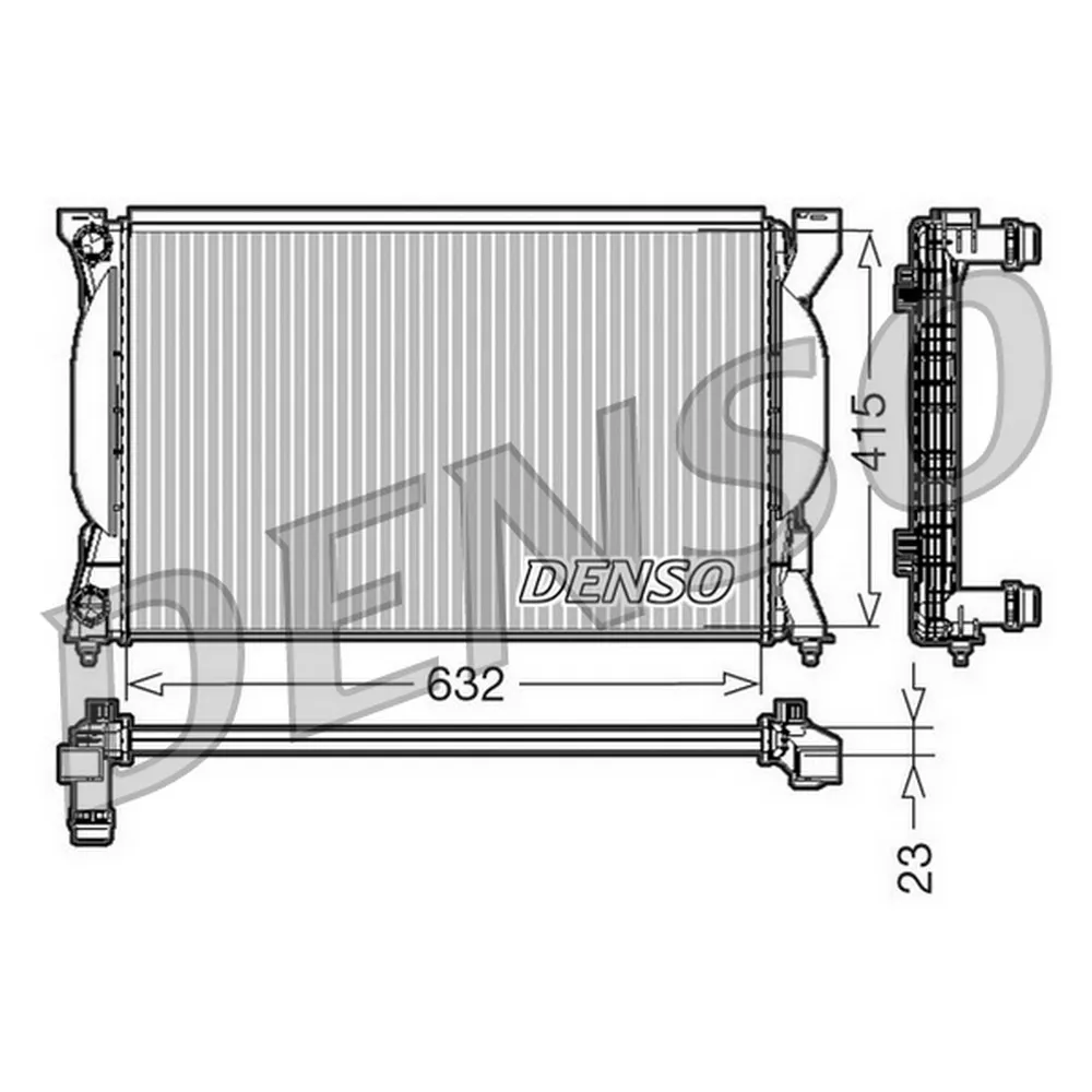Радиатор основной AUDI A4 1.8/2.0L,1.9TDI/2.0TDI all МКПП 00-08 DENSO DRM02035