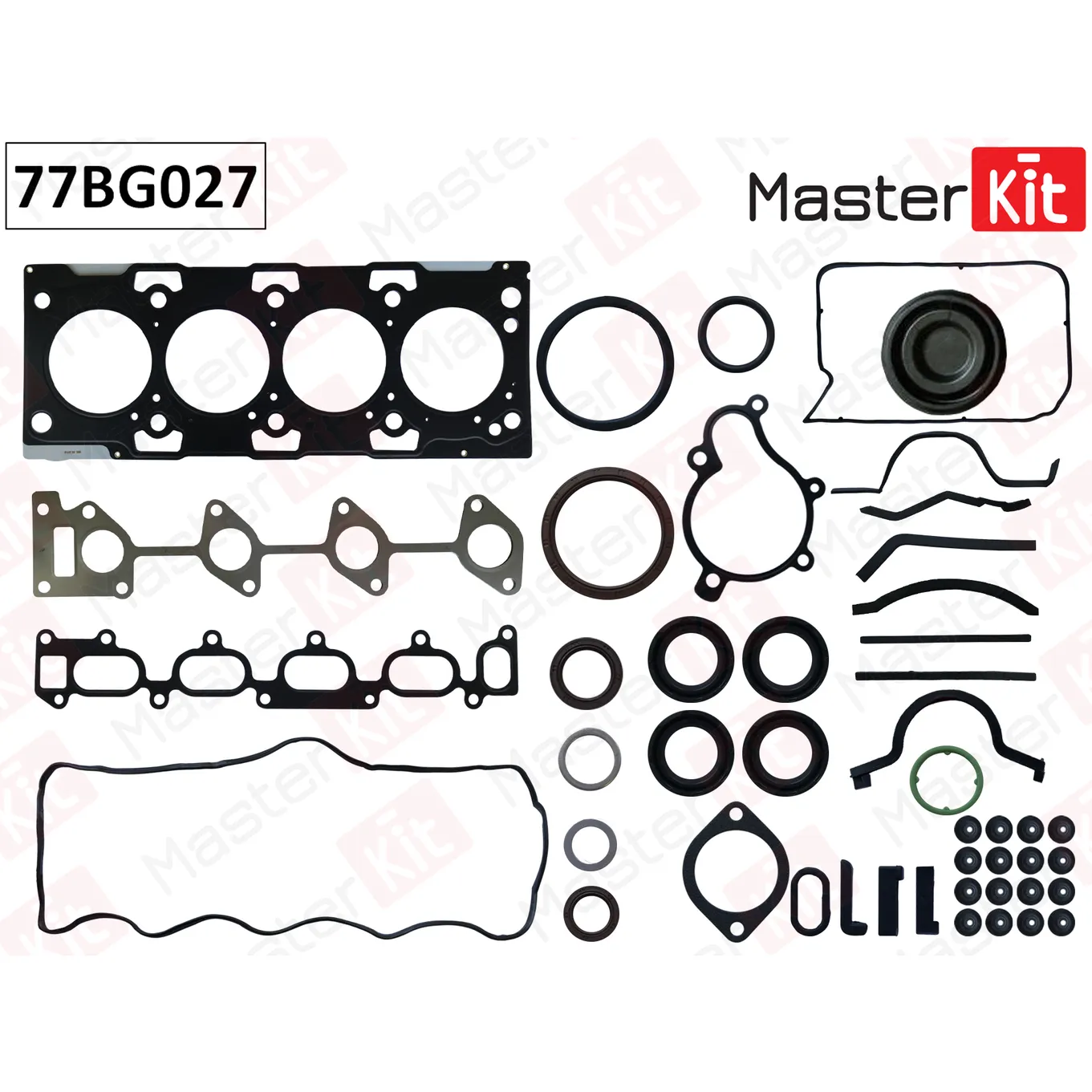Полный комплект прокладок ДВС Hyundai/Kia SANTAFE,TUCSON,ELANTRA 2.0CRDI(D4EA) 01-10 MASTERKIT 77BG027