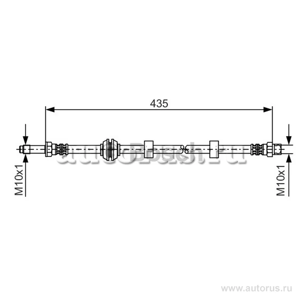 Шланг тормозной VW Golf (79-99),Passat (73-88) передний BOSCH BOSCH 1987476415
