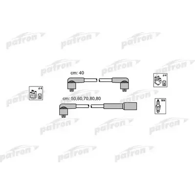 Комплект проводов зажигания ABU4 AUDI: 100 84-90, 100 90-94, 200 83-91, 80 91- PATRON PSCI1010